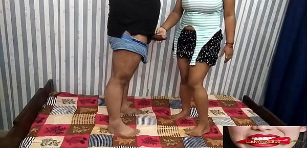 Romantic and real couple sex at home